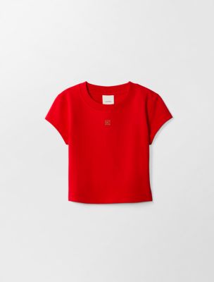 Женские футболки Calvin Klein Lunar New Year Emblem Logo Crop T-Shirt — фото 7