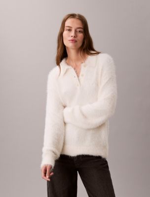 Женские свитеры Calvin Klein Soft Polo Relaxed Sweater — фото 2