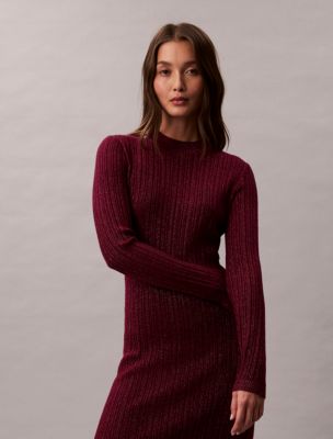 slim fit dress slacks Fit and Flare Sweater Dress main image 1
