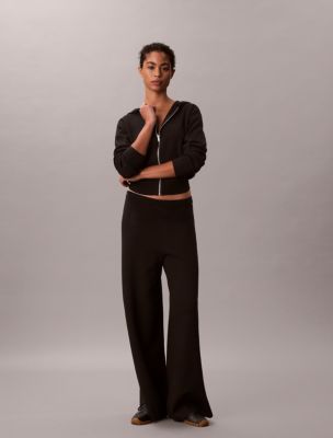 Женское вязаное худи Calvin Klein свободного кроя, цвет: Чёрный — фото 3