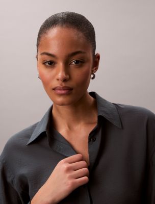 Женские рубашки Calvin Klein Voile Classic Button-Down Shirt — фото 3