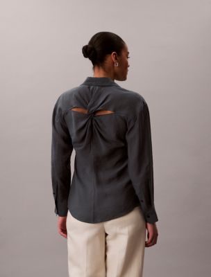Женские рубашки Calvin Klein Voile Classic Button-Down Shirt — фото 5