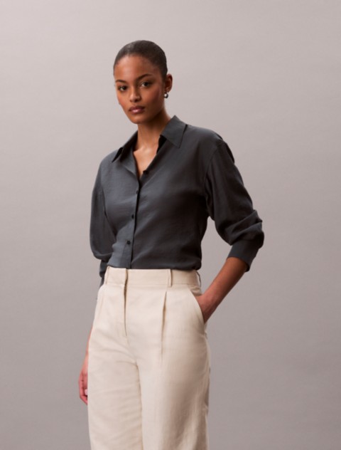 Женские рубашки Calvin Klein Voile Classic Button-Down Shirt