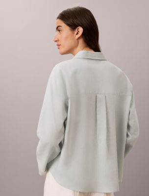 Женские рубашки Calvin Klein Linen Blend Classic Shirt — фото 5