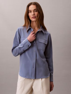 Utility Classic Button-Down Shirt, Dusty Sailor Blue