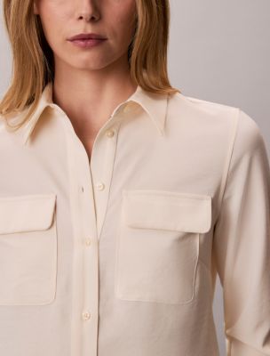 Женские рубашки Calvin Klein Utility Classic Button-Down Shirt — фото 3