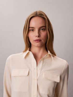 Женские рубашки Calvin Klein Utility Classic Button-Down Shirt — фото 6