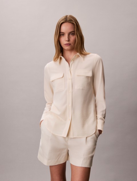 Женские рубашки Calvin Klein Utility Classic Button-Down Shirt