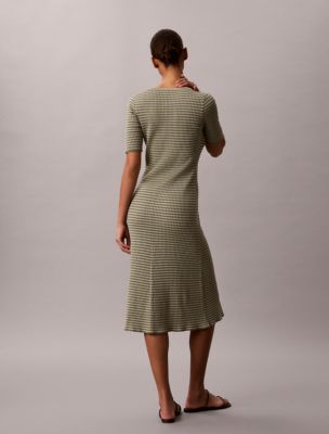 Женские платья Calvin Klein Cotton Rayon Stripe Midi Dress — фото 4