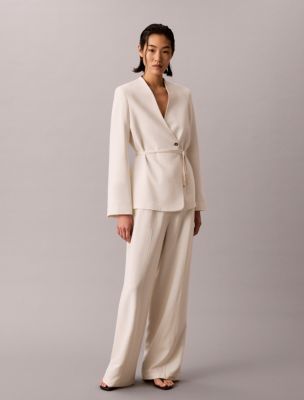 Женские пиджаки Calvin Klein Textured Wrap Blazer — фото 3