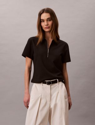 Ponte Polo T-Shirt, Black