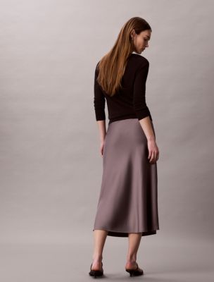 Женские юбки Calvin Klein Satin Midi Skirt — фото 2