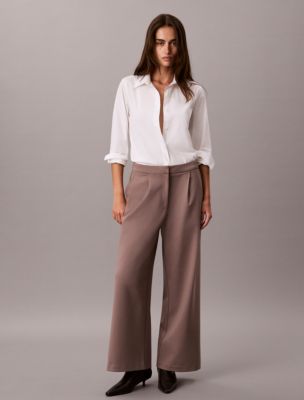 Ponte Wide Leg Pants, Iron
