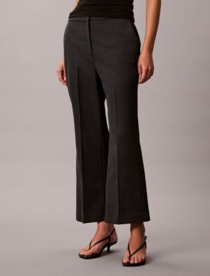 Женские брюки Calvin Klein Worsted Wool Blend Trouser, цвет: Угольный — фото 2