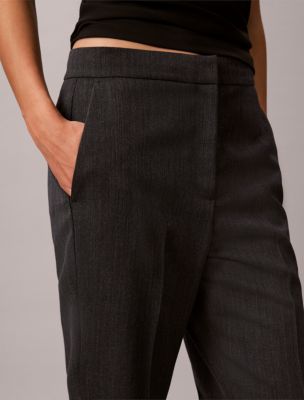 Женские брюки Calvin Klein Worsted Wool Blend Trouser, цвет: Угольный — фото 4