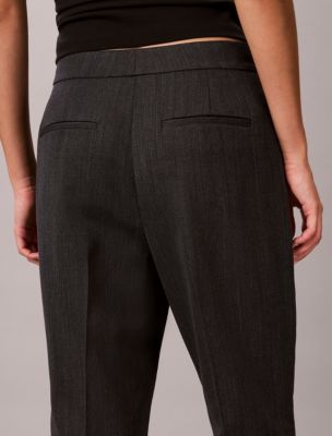 Женские брюки Calvin Klein Worsted Wool Blend Trouser, цвет: Угольный — фото 5