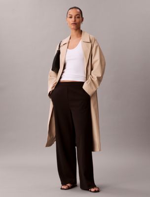 Stretch Crepe Travel Pants, Black