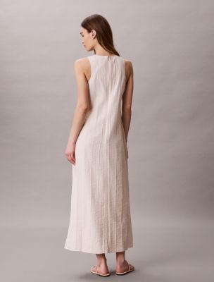 Calvin Klein Textured Stripe Sheer Maxi Dress — фото 5