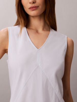 Женские платья Calvin Klein Cotton Blend V-Neck Mini Dress — фото 3