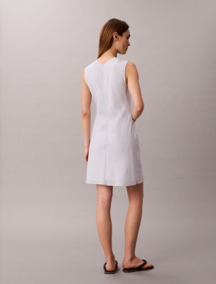 Женские платья Calvin Klein Cotton Blend V-Neck Mini Dress — фото 5
