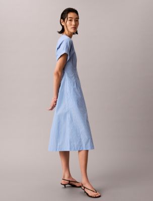 Женские платья Calvin Klein Cotton Poplin Stripe Midi Dress — фото 5