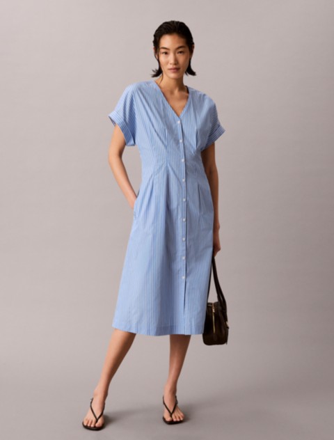 Женские платья Calvin Klein Cotton Poplin Stripe Midi Dress