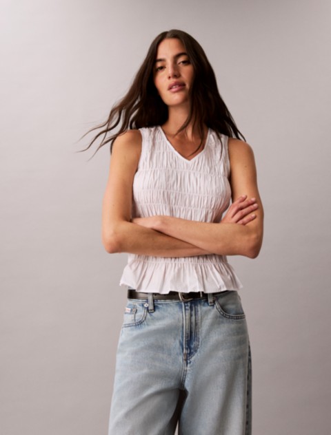 Женские топы Calvin Klein Cotton Poplin Sleeveless Top