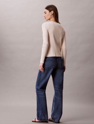 Женские комплекты Calvin Klein Cotton Rib Cardigan and Tank Set, цвет: Жемчужный — фото 5