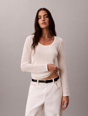 Boucle Pointelle Top, Tofu
