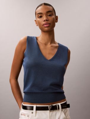 Женские топы Calvin Klein Linen Blend Tank Top — фото 2