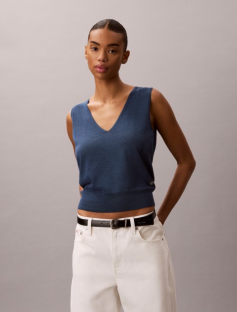 Женские топы Calvin Klein Linen Blend Tank Top