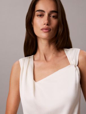 Женские топы Calvin Klein Hammered Satin Twist Top — фото 2