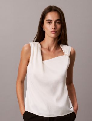 Женские топы Calvin Klein Hammered Satin Twist Top — фото 5