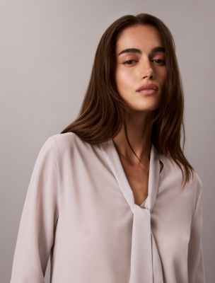 Женские топы Calvin Klein Scarf Neck Long Sleeve Top — фото 2