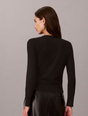 Женские топы Calvin Klein Pointelle Knit Long Sleeve Top — фото 5