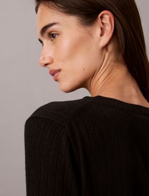 Женские топы Calvin Klein Pointelle Knit Long Sleeve Top — фото 6