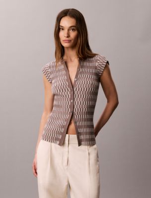 Женские кардиганы Calvin Klein Tech Knit Checkered Rib Cardigan — фото 3