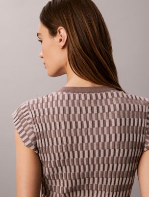 Женские кардиганы Calvin Klein Tech Knit Checkered Rib Cardigan — фото 6