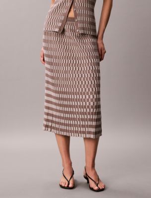 Женские юбки Calvin Klein Tech Knit Checkered Rib Skirt — фото 2