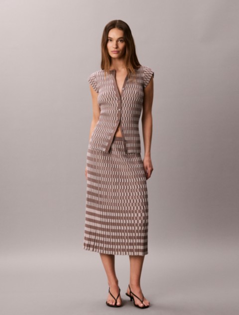 Женские юбки Calvin Klein Tech Knit Checkered Rib Skirt