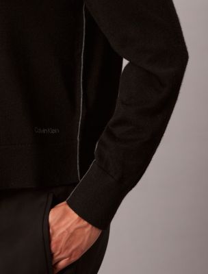 Женский кардиган Calvin Klein Merino Wool Blend, цвет: Чёрный — фото 5