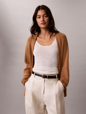Merino Wool Blend Duster Cardigan, Bronze Flash