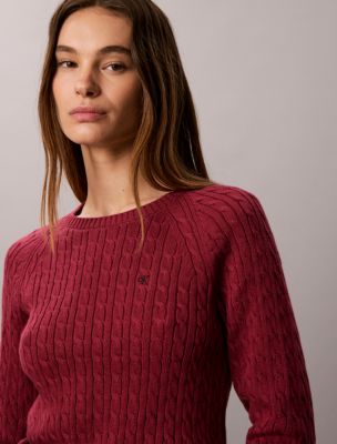 Женские свитеры Calvin Klein Cable Knit Crewneck Sweater — фото 3