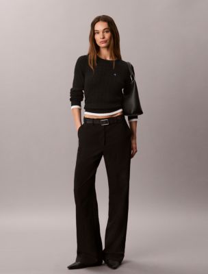 Женские свитеры Calvin Klein Cable Knit Tipping Crewneck Sweater — фото 2