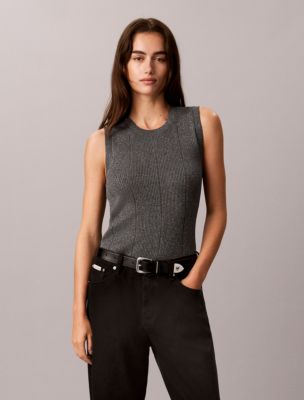 Shine Blend Tank Top, Volcanic Ash
