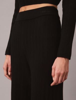 Женские брюки Calvin Klein Tech Knit с фактурной строчкой, цвет: Чёрный — фото 4