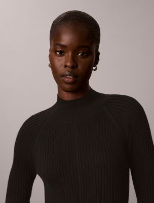 Женское платье Calvin Klein Turtleneck Midi, цвет: Чёрный — фото 3