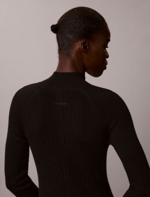 Женское платье Calvin Klein Turtleneck Midi, цвет: Чёрный — фото 4