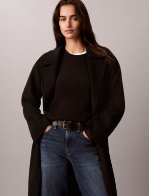 Женский свитер Calvin Klein Tech Cable Knit, цвет: Чёрный — фото 5