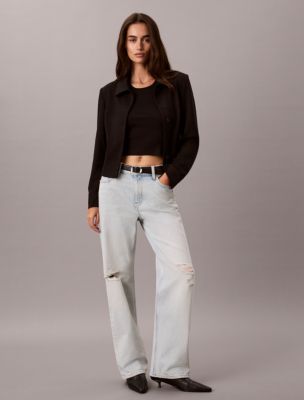 Женская куртка Calvin Klein Ponte Knit, цвет: Чёрный — фото 3